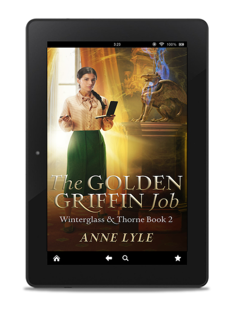 Ereader mockup of The Golden Griffin Job